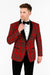 Big and & Tall Red and Black Pattern Blazer Sport Coat