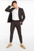 Black Plaid Suit - Black and Bold White Windowpane Suit - 2 Button Suit
