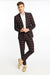 Black Plaid Suit - Black and Bold White Windowpane Suit - 2 Button Suit