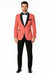 Mens Rose Gold - Pink Velvet Tuxedo Suit - Blazer - Velvet Sport Coat + Black Pants