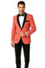 Mens Rose Gold - Pink Velvet Tuxedo Suit - Blazer - Velvet Sport Coat + Black Pants