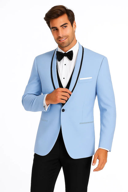Dusty Blue Tuxedo + Vest and Pants - Image 3