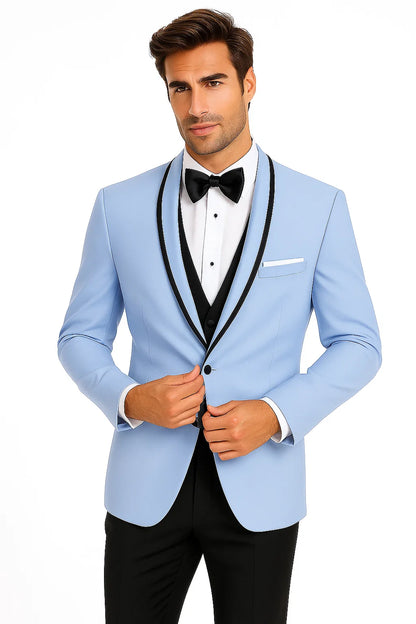 Dusty Blue Tuxedo + Vest and Pants - Image 7