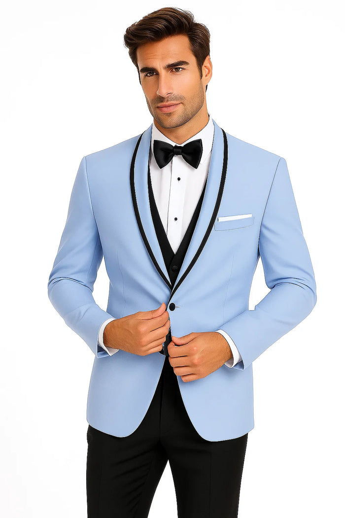 Dusty Blue Tuxedo + Vest and Pants - Image 7
