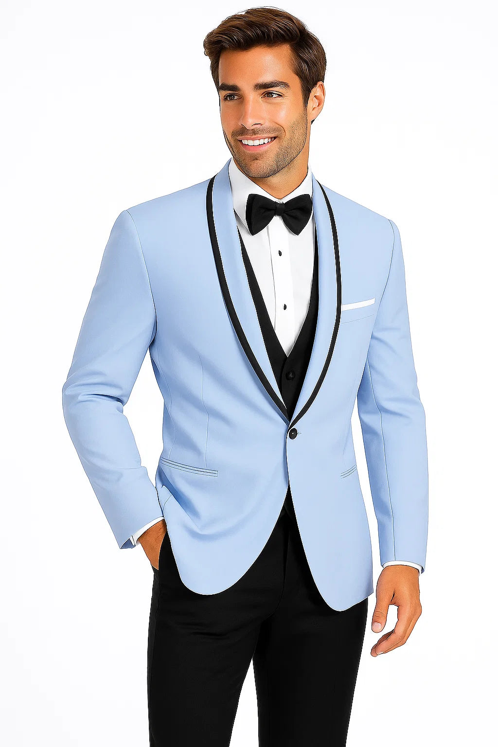 Dusty Blue Tuxedo + Vest and Pants - Image 8