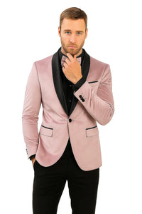SKU#JA61428 Blush Tuxedo - Light Pink Tuxedo Suit