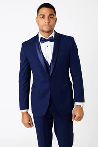 Light Navy Blue Tuxedo - Indigo Tuxedo - Wedding Tuxedo Suit