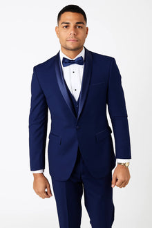 Light Navy Blue Tuxedo - Indigo Tuxedo - Wedding Tuxedo Suit