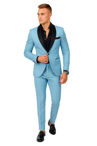 Sky Blue Prom Tuxedo - Wedding Suit - Groom Tuxedo Suit