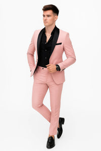 Pink Prom Tuxedo - Wedding Suit - Groom Tuxedo Suit