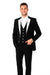 Men's 3 Piece  Slim Fit Black Tuxedo