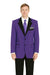 Men'S Purple 2 Button Black Collar Jacket Tuxedo