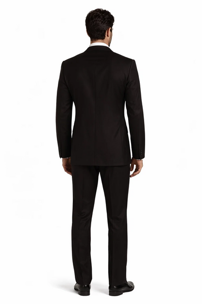 Athletic Cut Classic Suits Men's suit  Classic Relax Fit Pleated Pants 19 Inch Bottom Brown - Image 2