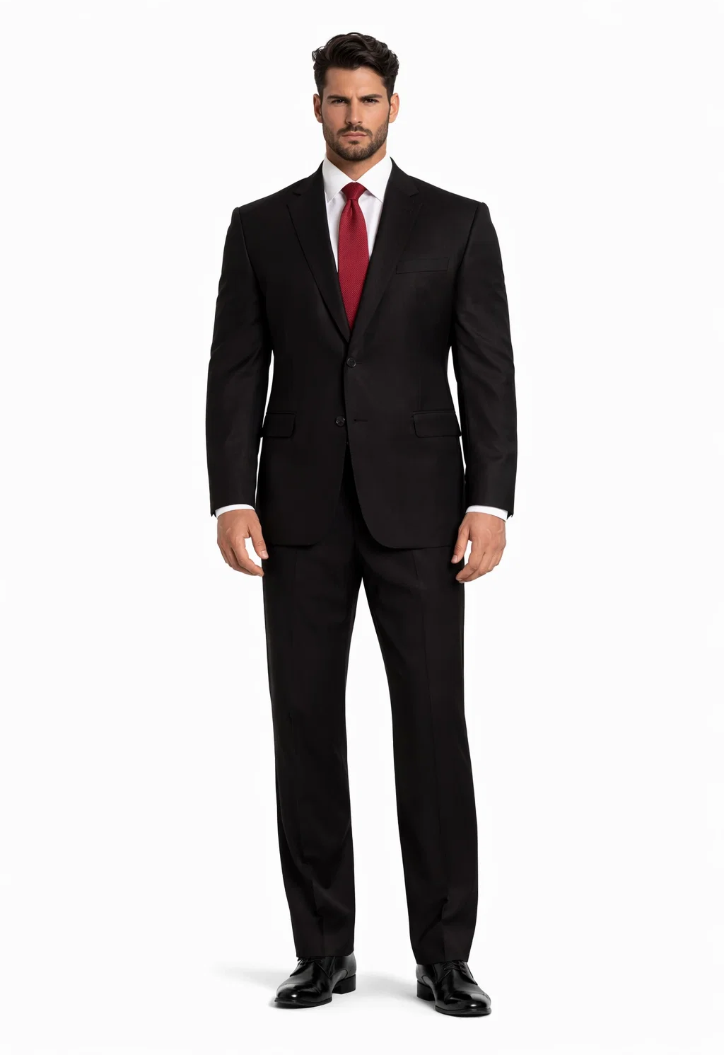 Athletic Cut Classic Suits Men's suit  Classic Relax Fit Pleated Pants 19 Inch Bottom Brown - Image 8