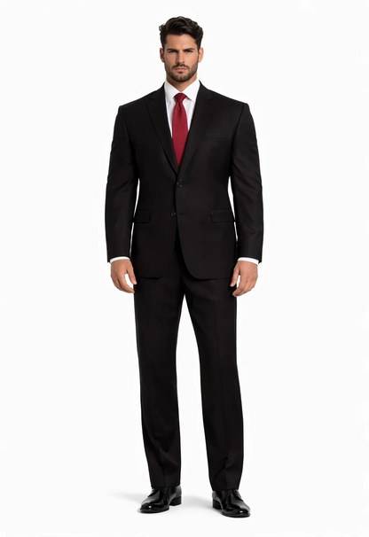 Athletic Cut Classic Suits Men's suit  Classic Relax Fit Pleated Pants 19 Inch Bottom Brown - Image 8