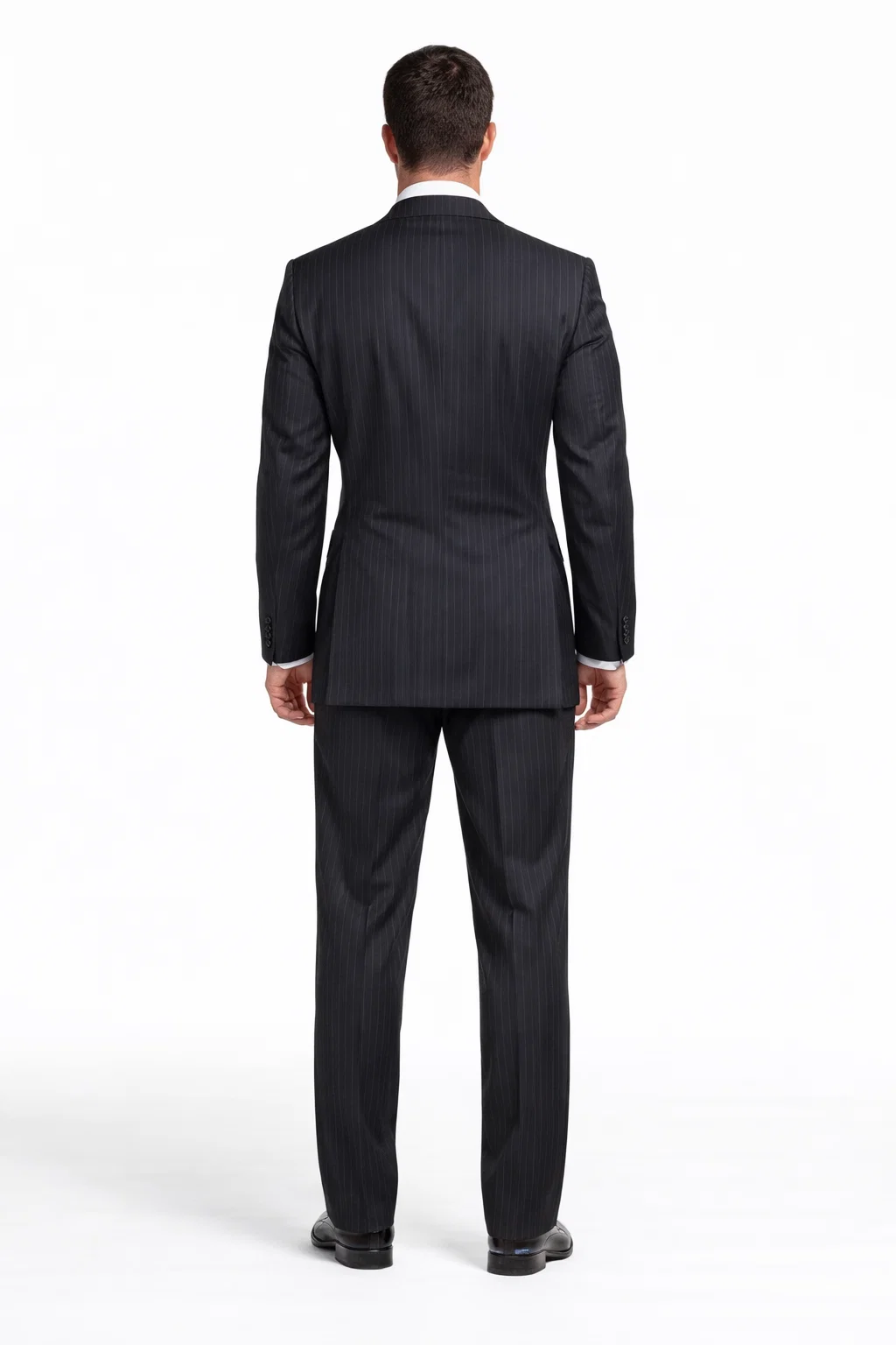Athletic Cut Classic Suits Men's suit  Classic Relax Fit Pleated Pants 19 Inch Bottom Charcoal - Image 2
