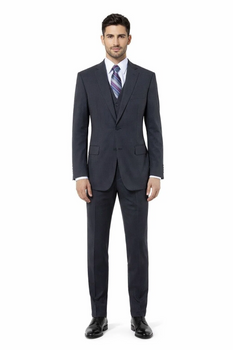 Athletic Cut Classic Suits Men's suit  Classic Relax Fit Pleated Pants 19 Inch Bottom Grey