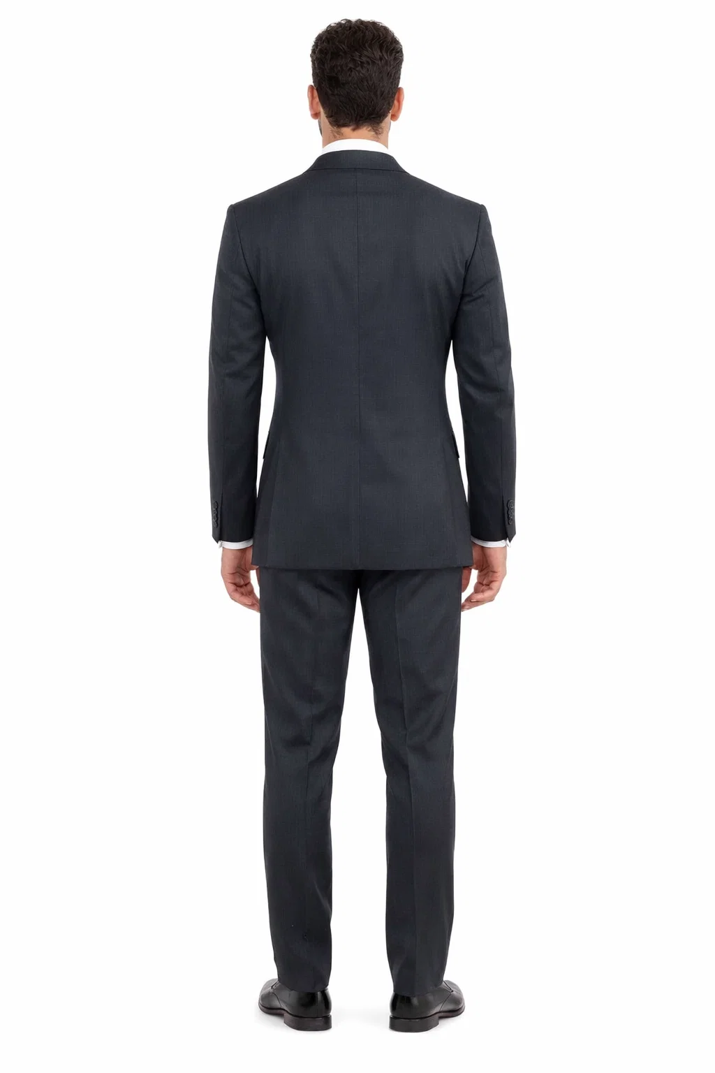 Athletic Cut Classic Suits Men's suit  Classic Relax Fit Pleated Pants 19 Inch Bottom Grey - Image 2