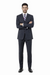 Athletic Cut Classic Suits Men's suit  Classic Relax Fit Pleated Pants 19 Inch Bottom Grey