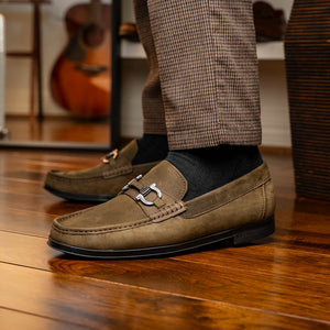 Atrani Olive Calf Loafer