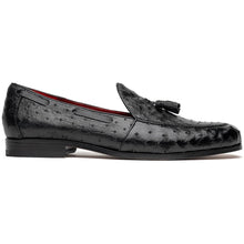 Marco Di Milano Aubiere Black Ostrich Quill Tassel Loafers