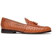 Marco Di Milano Aubiere Cognac Ostrich Quill Tassel Loafers
