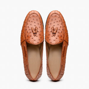 Aubiere Cognac Ostrich Loafer 