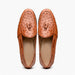 Marco Di Milano Aubiere Cognac Ostrich Quill Tassel Loafers