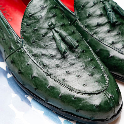Marco Di Milano Aubiere Forest Green Leather Loafers