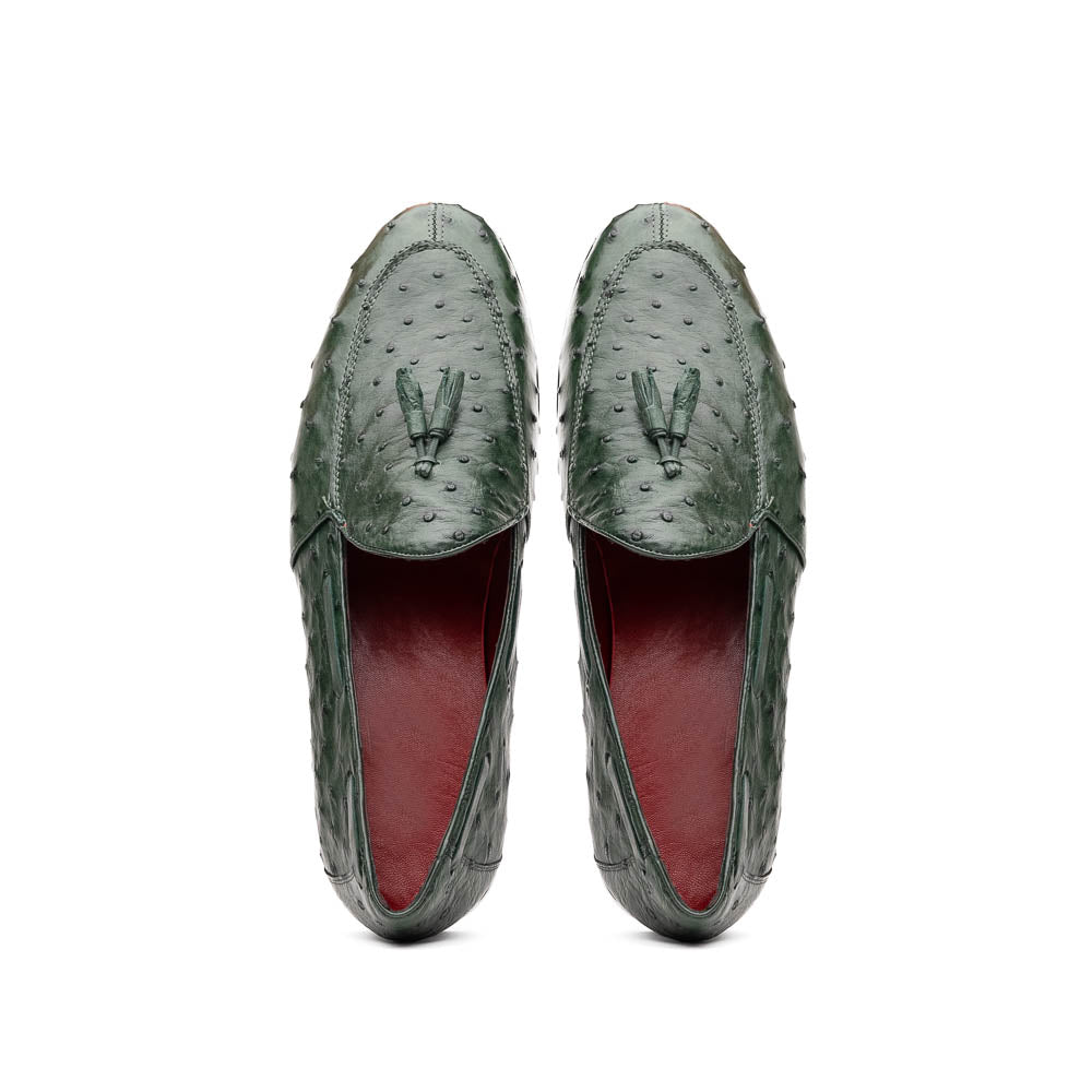 Marco Di Milano Aubiere Forest Green Leather Loafers