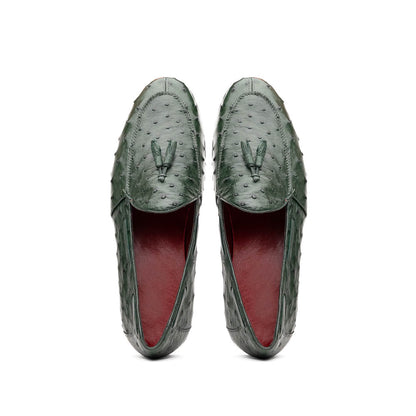 Marco Di Milano Aubiere Forest Green Leather Loafers