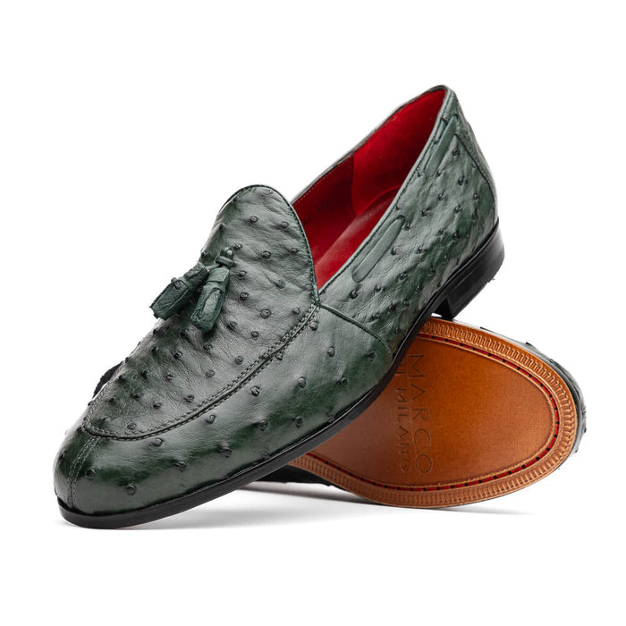 Aubiere Green Ostrich Loafer 