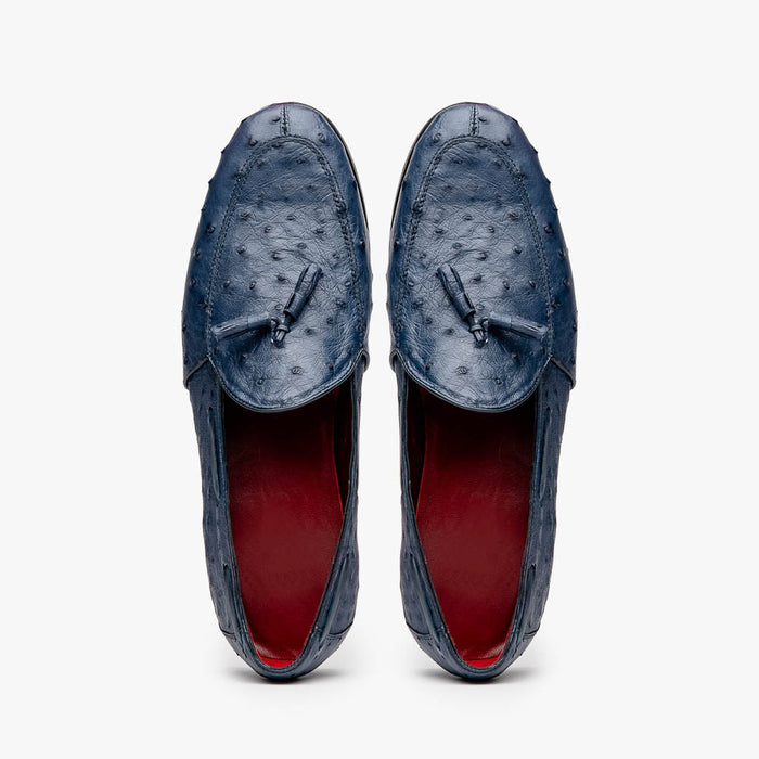 Aubiere Navy Ostrich Loafer 