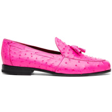 Marco Di Milano Aubiere Pink Ostrich Quill Tassel Loafers