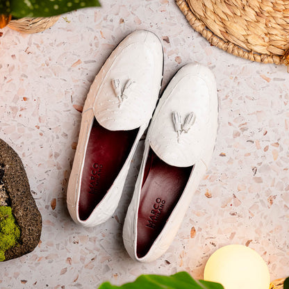 Marco Di Milano Aubiere White Leather Luxury Shoe