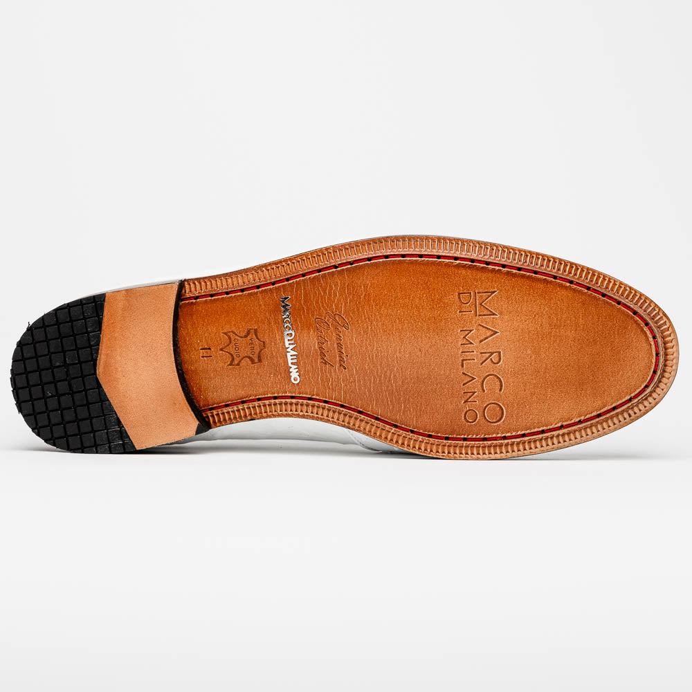 Marco Di Milano Aubiere White Leather Luxury Shoe