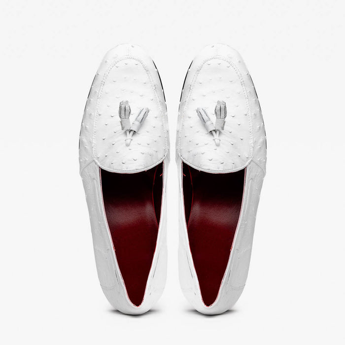 Aubiere White Ostrich Loafer 