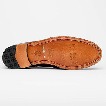 Marco_Di_Milano Aubiere Wine Leather Dress Shoe