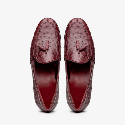 Aubiere Wine Ostrich Loafer 