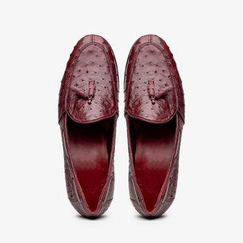 Aubiere Wine Ostrich Loafer 
