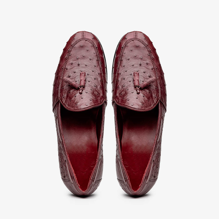 Aubiere Wine Ostrich Loafer 