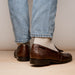 Marco Di Milano Aubiere Brown Ostrich Quill Tassel Loafers