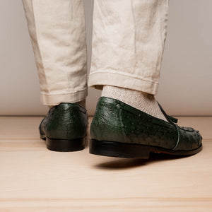 Aubiere Green Ostrich Loafer 