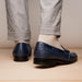 Marco Di Milano Aubiere Navy Ostrich Quill Tassel Loafers