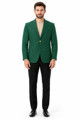 Augusta Green Blazer Men'S Classic Brass Buttons Blazer Sport Jacket
