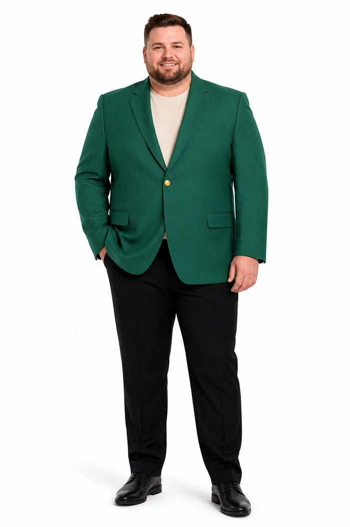 Augusta Green Blazer Men'S Classic Brass Buttons Blazer Sport Jacket