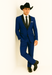 Authentic Braveman Men's Two Button Solid Blue Suit Regular Fit