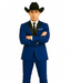 Authentic Braveman Men's Two Button Solid Blue Suit Regular Fit
