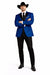 Authentic Braveman Men's Two Button Solid Blue Suit Regular Fit
