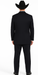 Authentic Braveman Men's Two Buttons Regular Fit Black Solid Suit With Flat Front Pant